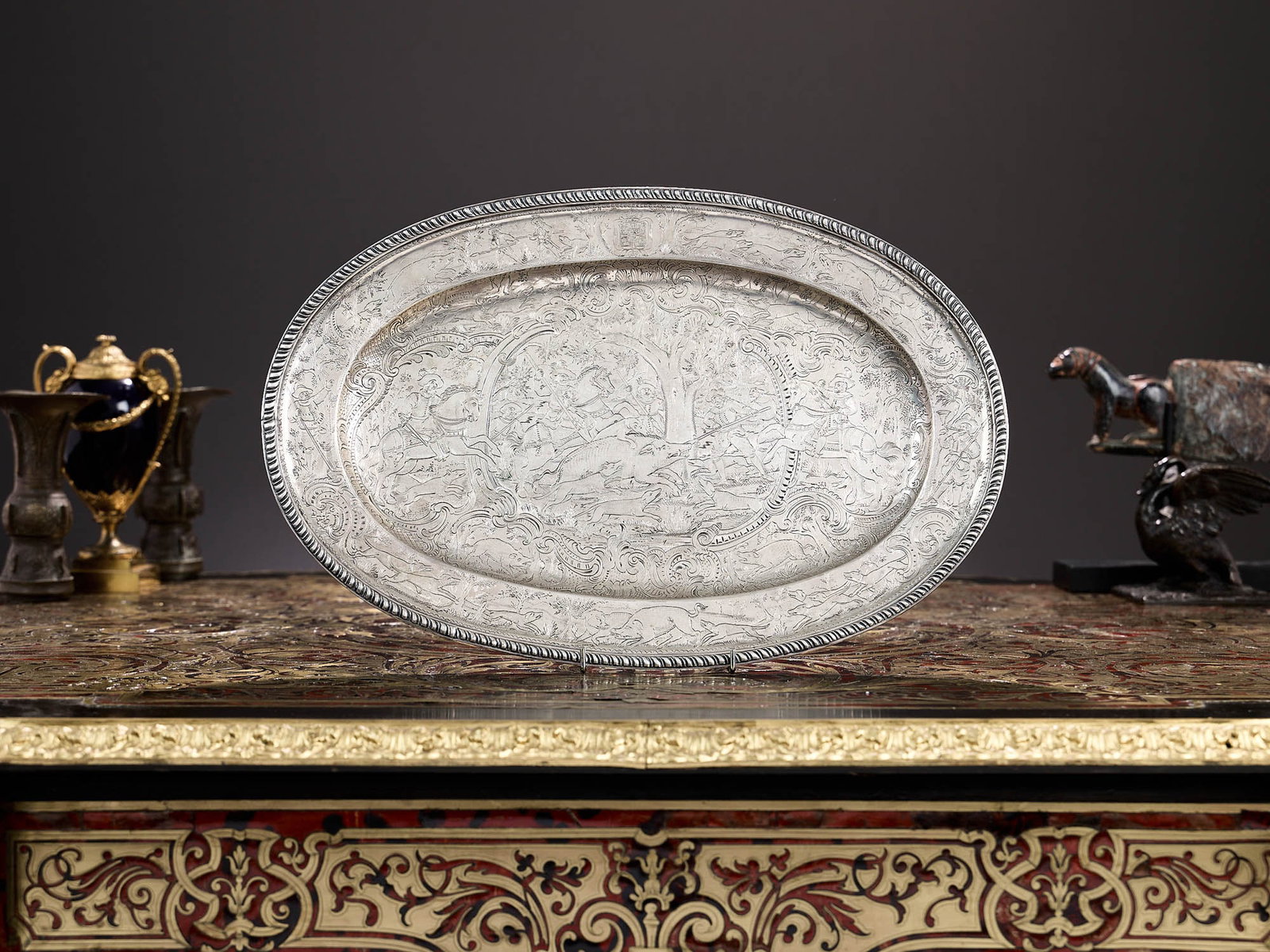ROYAL INTEREST: A RARE EARLY 19TH CENTURY DANISH SILVER DISH WITH ARMS OF KING FREDERICK VI (1 of 11)