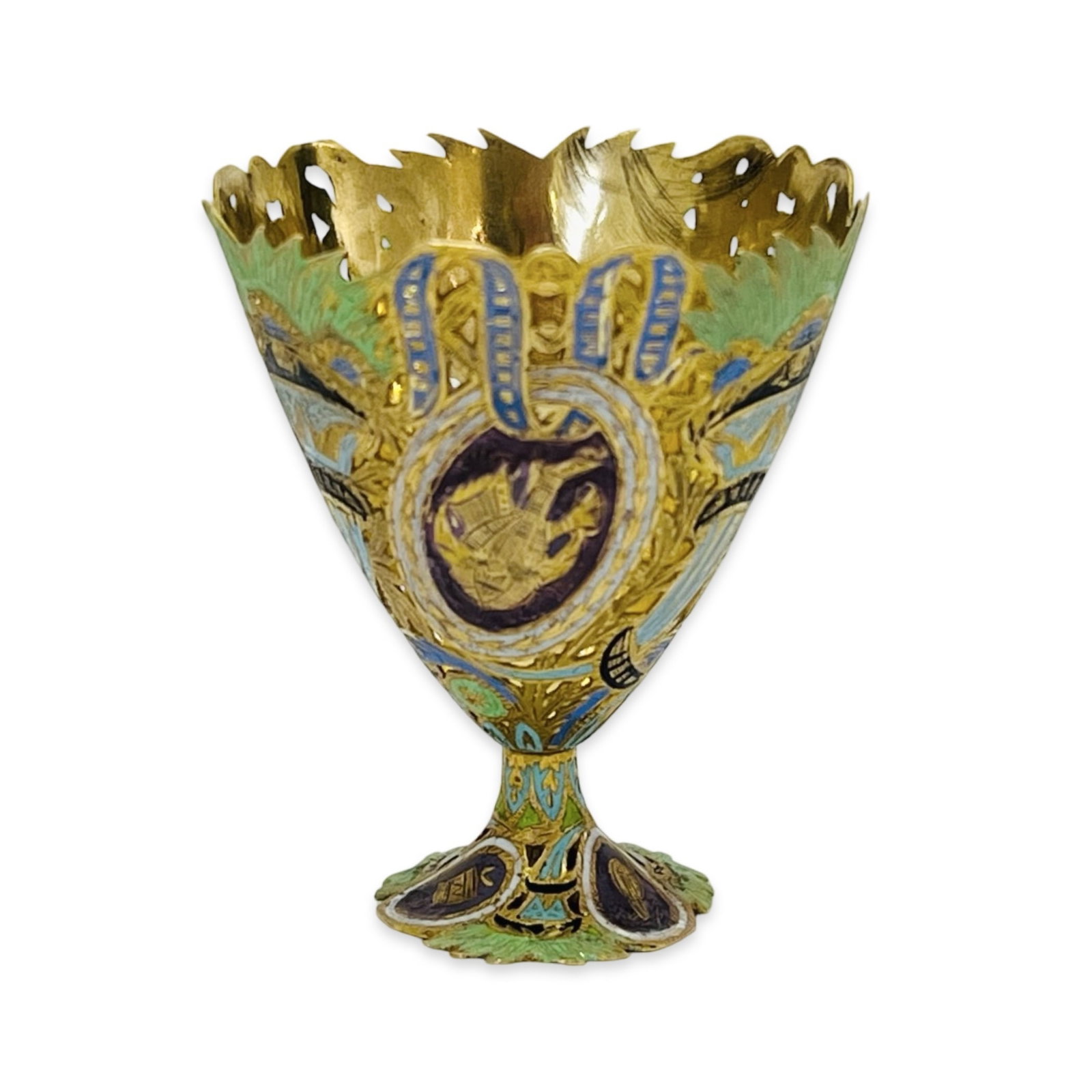 A GOLD AND ENAMELLED ZARF FOR THE OTTOMAN MARKET (1 of 9)