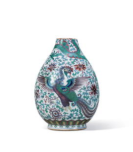 A LARGE DOUCAI 'DRAGON AND PHEONIX' VASE Period of Qianlong, Qing Dynasty: 48 cm Height