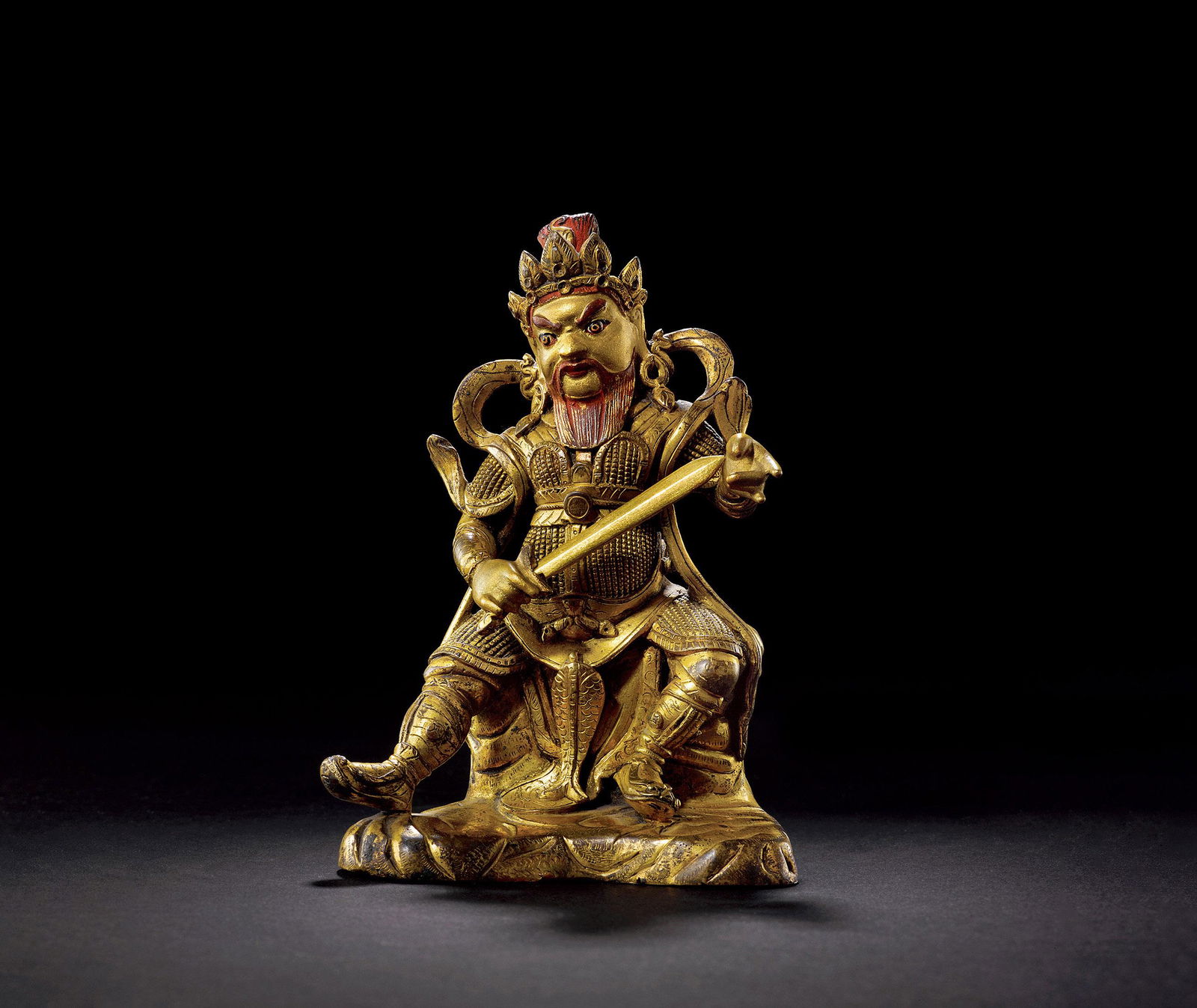 VIRUDHAKA Period of Qianlong, Qing Dynasty Beijing palace Gilt Copper (1 of 1)