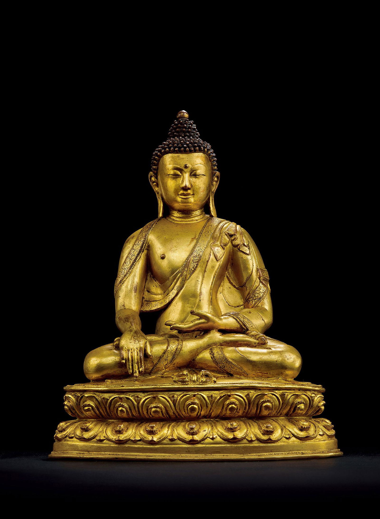 AMITAYUS 15th century Tibet Gilt Copper (1 of 2)