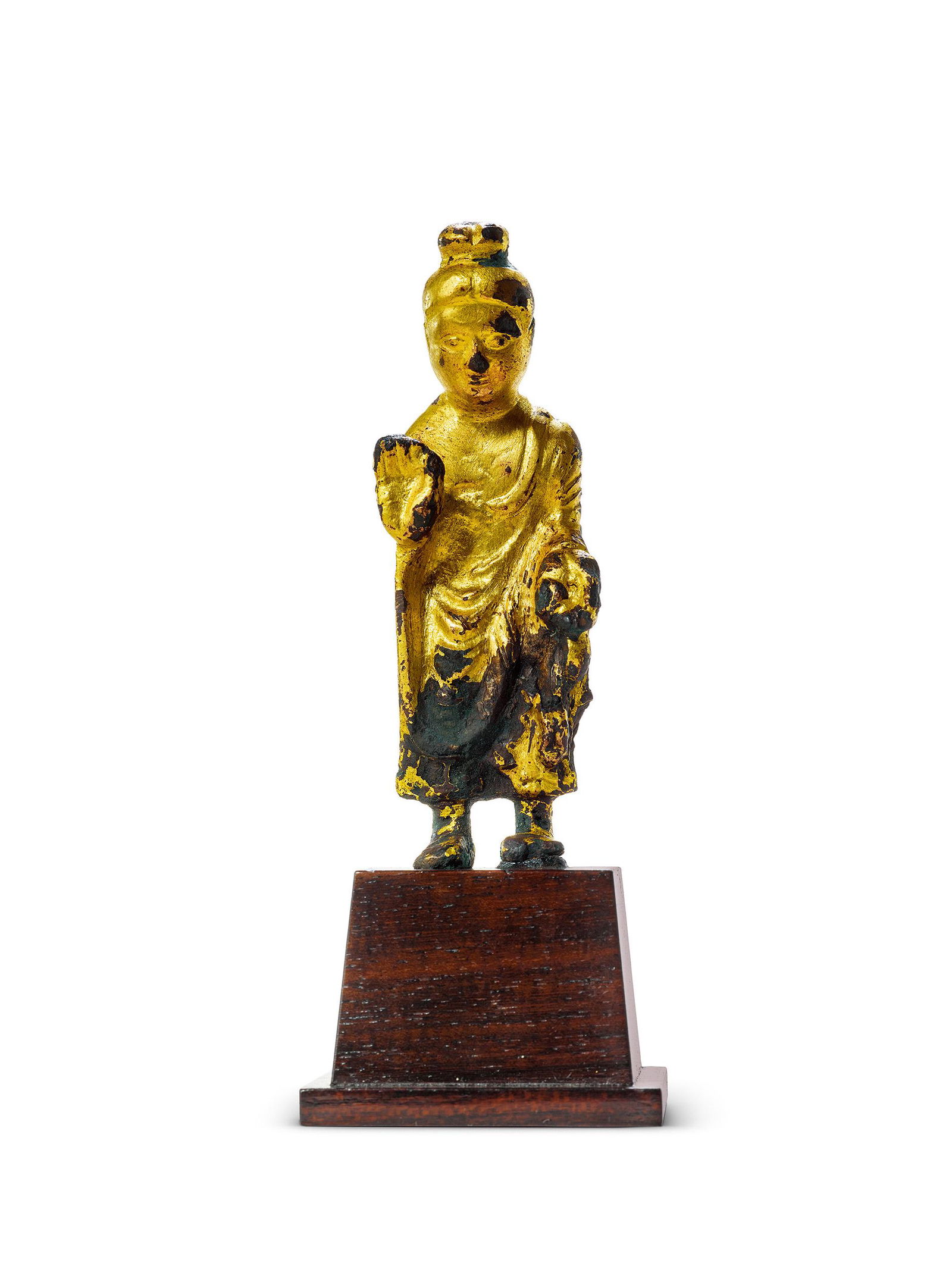 BUDDHA Sixteen Kingdoms China Gilt Copper (1 of 2)