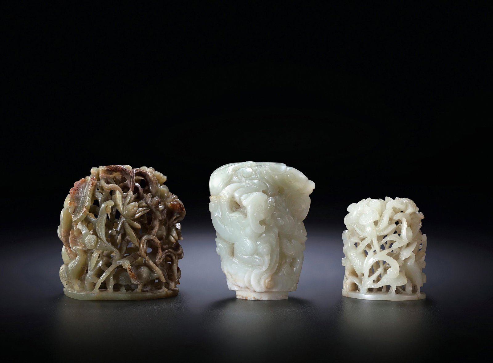 A SET OF DECORATIONS ON THE COVER OF CENSER Yuan Dynasty (1 of 1)