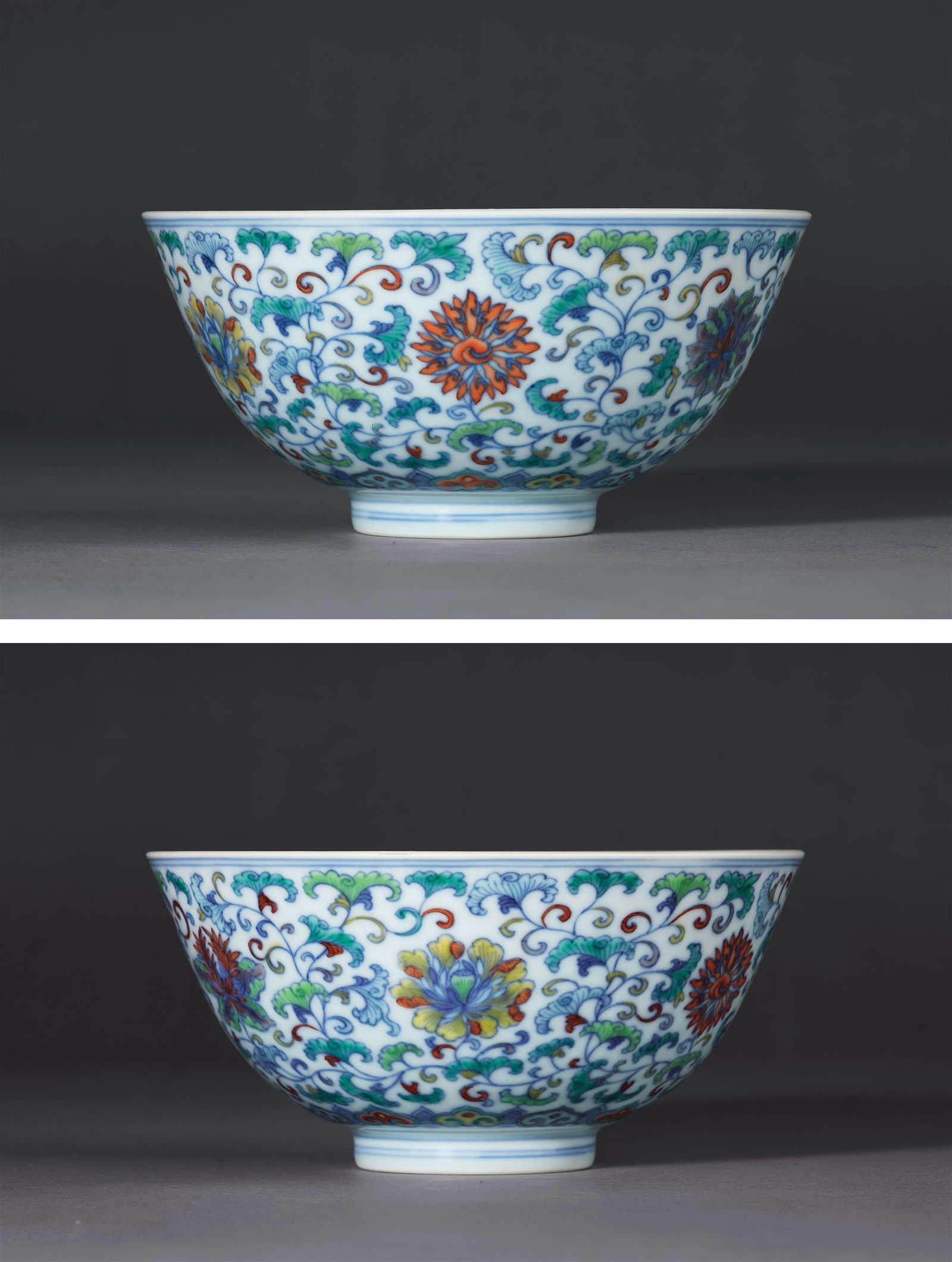 A Doucai Interlocking Floral Scrolls Bowl: Mark and Period of Daoguang, Qing Dynasty