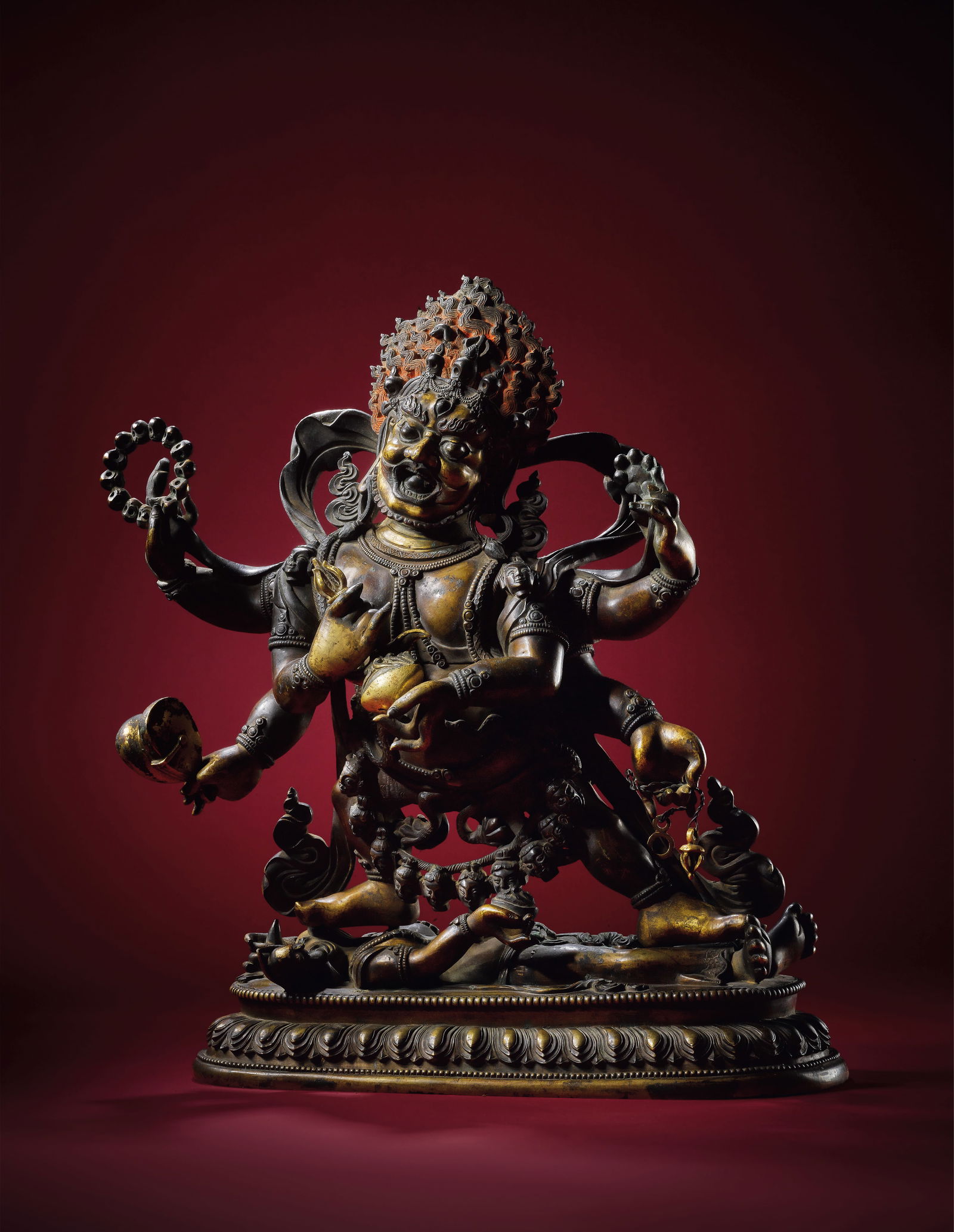 Six-armed Mahakala: Period of Qianlong, Qing Dynasty