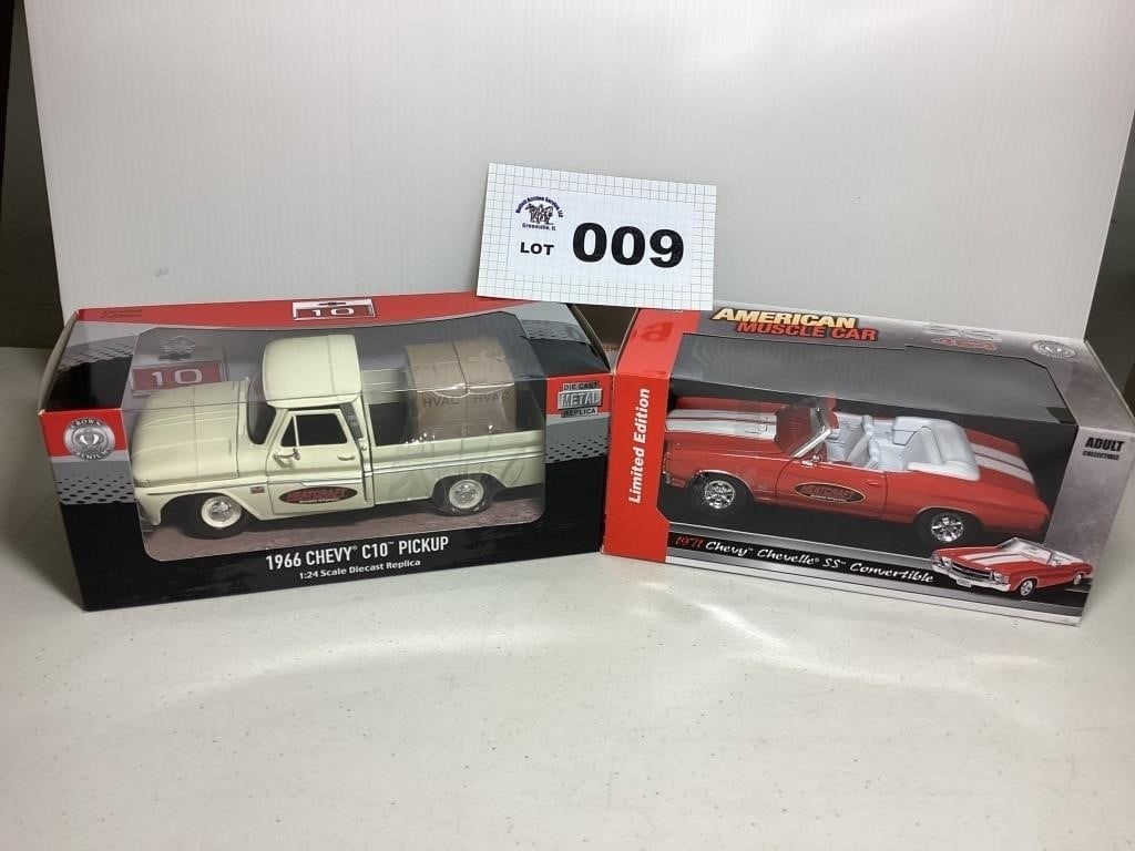 1:24 SCALE - HEATCRAFT 1966 CHEVY C10 PICKUP /: HEATCRAFT 1971 CHEVY CHEVELLE SS CONVERTIBLE