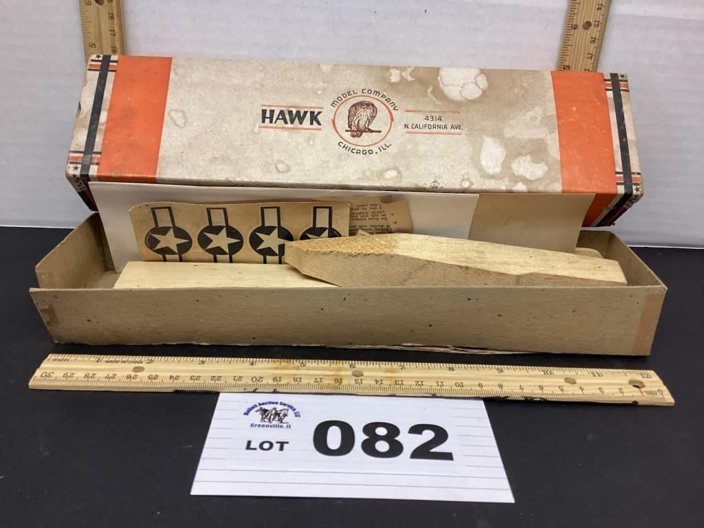 HAWK WOODEN AIRPLANE - YOUGHT CORSAIR - CHICAGO,: IL
