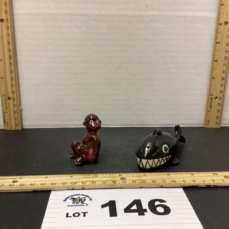 BLACK AMERICANA BOY AND WHALE SALT AND PEPPER: BLACK AMERICANA BOY AND WHALE SALT AND PEPPER