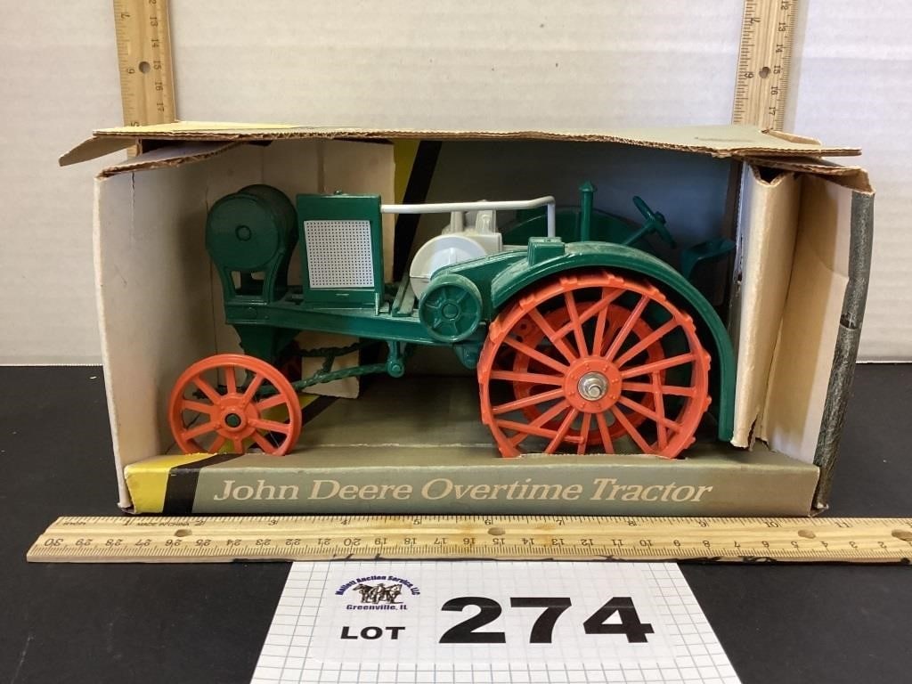 ERTL JOHN DEERE OVERTIME TRACTOR 1/16 SCALE (1 of 1)
