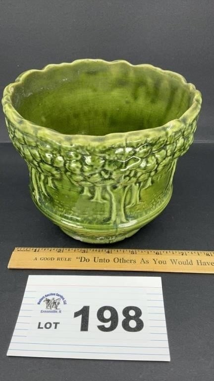 McCOY AVENUE OF TREES SMALL JARDINIERE- some: chips 6 in tall