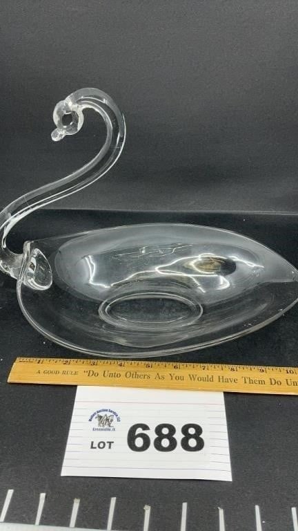 DUNCAN MILLER PALL MALL LARGE SWAN 9 INCHES TALL: DUNCAN MILLER PALL MALL LARGE SWAN 9 INCHES TALL