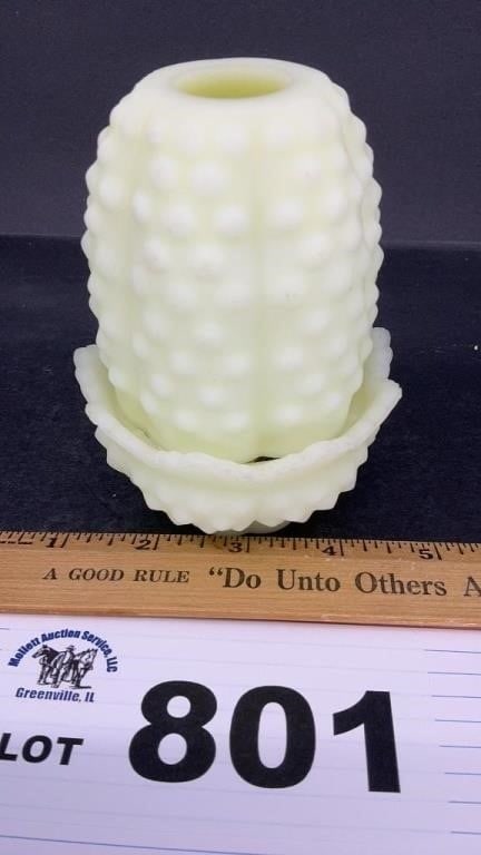 FENTON CUSTARD FAIRY LAMP: FENTON CUSTARD FAIRY LAMP