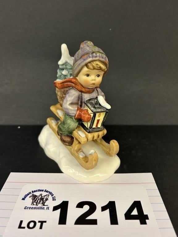 MJ HUMMEL GOEBEL FIGURINE - RIDE INTO CHRISTMAS -: -396