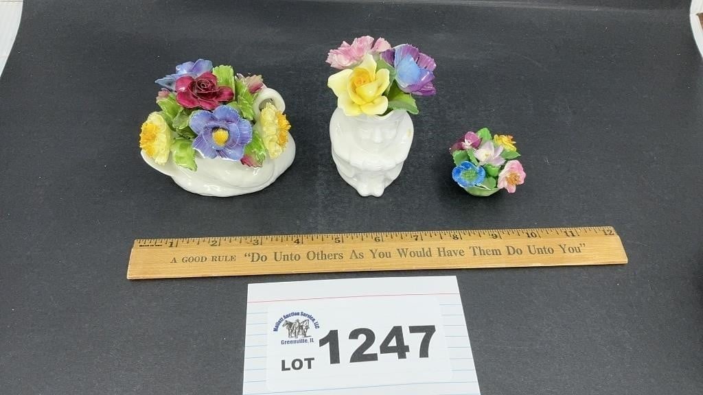 AYNSLEY, MISC BONE CHINA FLORALS: AYNSLEY, MISC BONE CHINA FLORALS