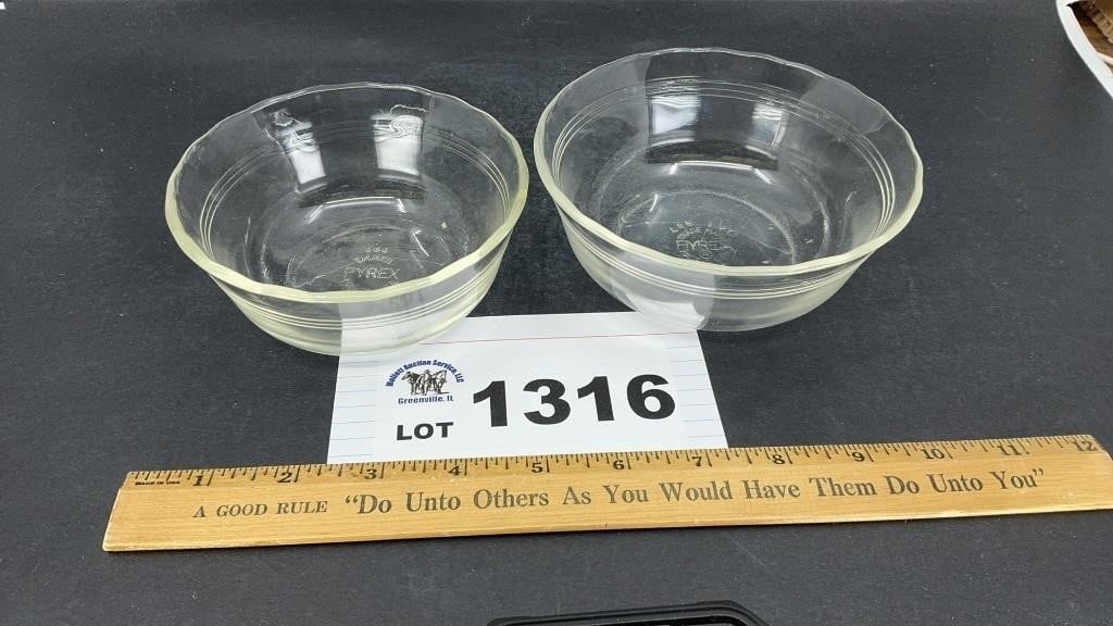 PYREX CLEAR GLASS MIXING BOWLS: PYREX CLEAR GLASS MIXING BOWLS