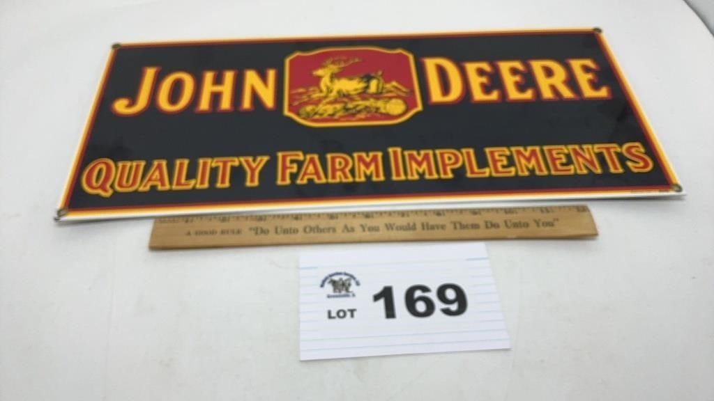 JOHN DEERE IMPLEMENTS PORCELAIN SIGN (1 of 2)