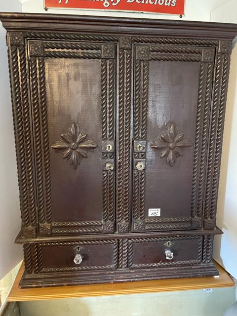 2 Door-2 Drw. Tramp Art Style Wall Cabinet w/interior shelves (1 of 2)