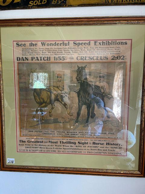 Dan Patch and Cresceus Horse Racing poster in Gilt Frame (1 of 2)
