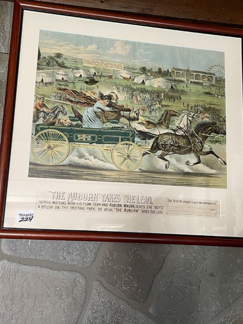The Auburn Wagon Take the Lead framed advertising print (1 of 2)