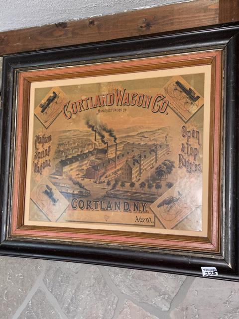 The Cortland Wagon Co. Advertising Wagon & Buggy Factory print (Lithograph) (1 of 1)
