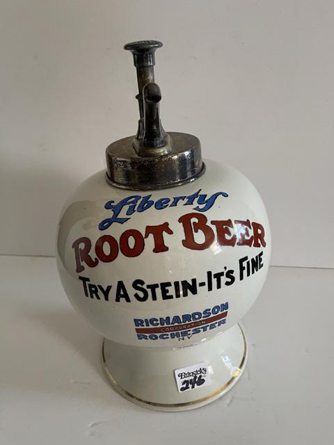 Liberty Rootbeer Porcelain syrup dispenser from Richardsons in Rochester, NY (1 of 5)