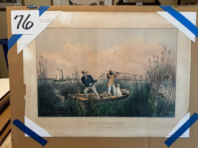 Rail Shooting on the Delaware N Currier, Lg. Folio, unframed (1 of 1)