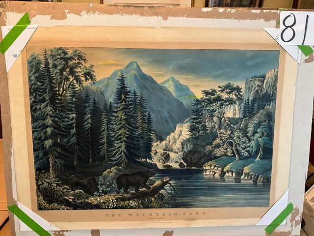 The Mountain Pass Sierra Nevada Currier & Ives,Lg. Folio, unframed (1 of 1)