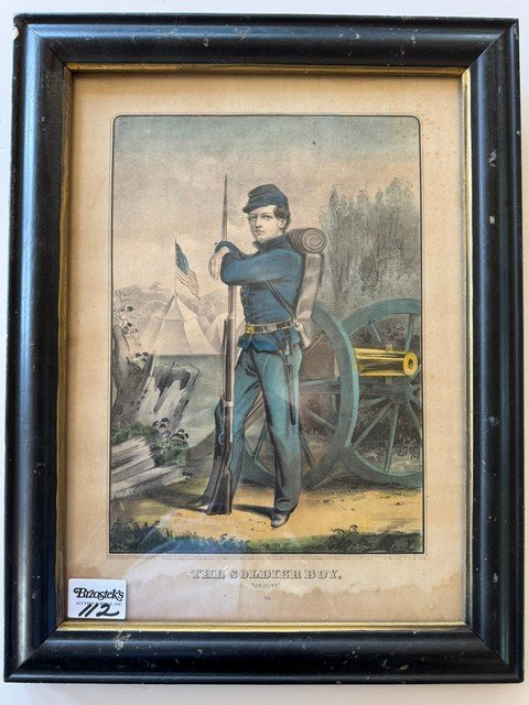 The Soldier Boy on Duty Currier & Ives, Sm. Folio, framed (1 of 1)