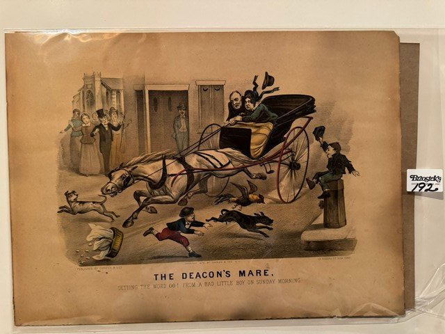 The Deacon's Mare Currier & Ives, Sm. Folio, unframed: The Deacon's Mare Currier & Ives, Sm. Folio, unframed, 17.5"w x 12.5"h