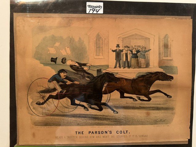 The Parson's Colt Currier & Ives, Sm. Folio, unframed: The Parson's Colt Currier & Ives, Sm. Folio, unframed, 16"w x 11.5"h
