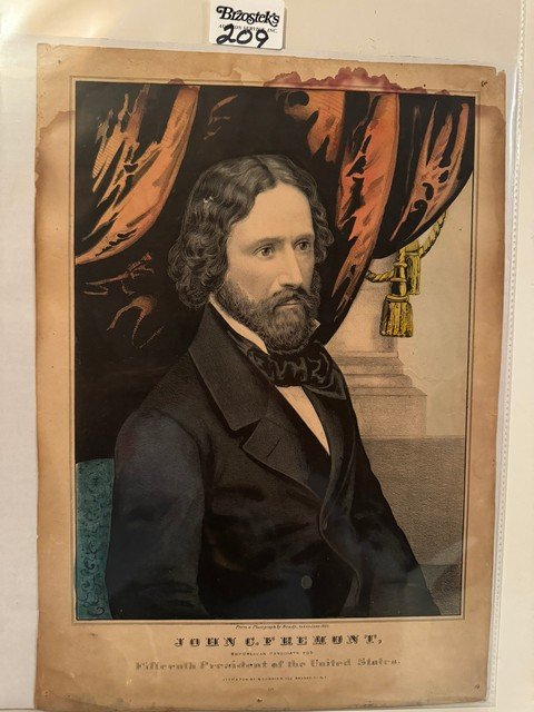 John C. Fremont N Currier, Sm. Folio, unframed: John C. Fremont N Currier, Sm. Folio, unframed, 10"w x 14"h
