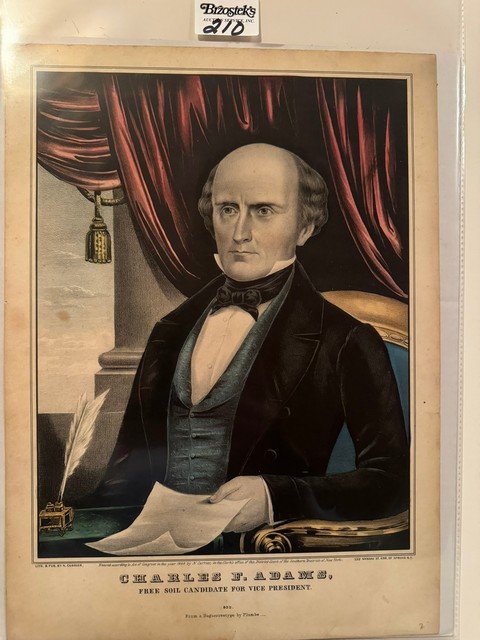 Charles F. Adams N Currier, Sm. Folio, unframed: Charles F. Adams N Currier, Sm. Folio, unframed, 10"w x 14"h