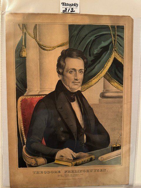 Theodore Frelinghuysen N Currier, Sm. Folio, unframed: Theodore Frelinghuysen N Currier, Sm. Folio, unframed, 10"w x 14"h