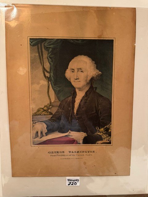George Washington First Pres. N Currier, Sm. Folio, unframed (1 of 1)
