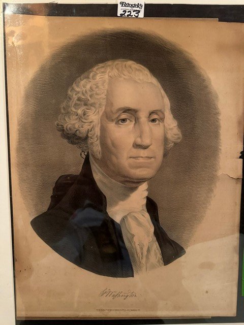 George Washington Currier & Ives, Med. Folio, unframed (1 of 1)