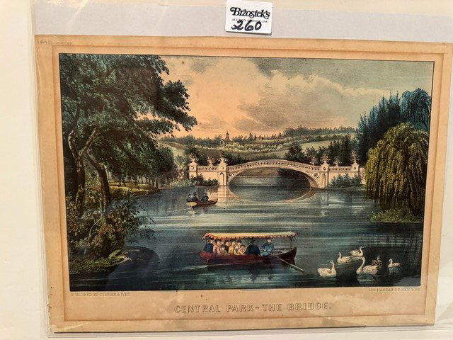 Central Park the Bridge Currier & Ives, Sm. Folio, unframed (1 of 1)