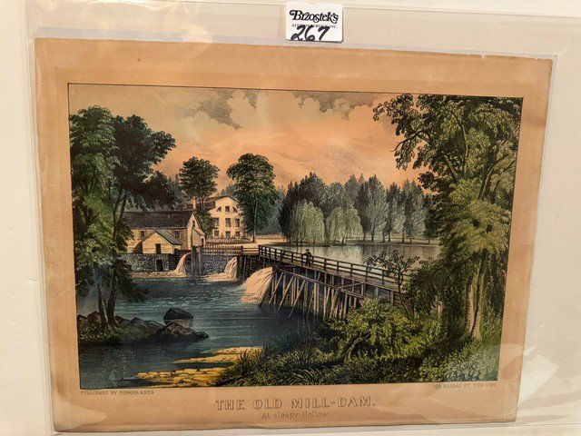 The Old Mill-Dam at Sleepy Hollow Currier & Ives, Sm. Folio, unframed (1 of 1)