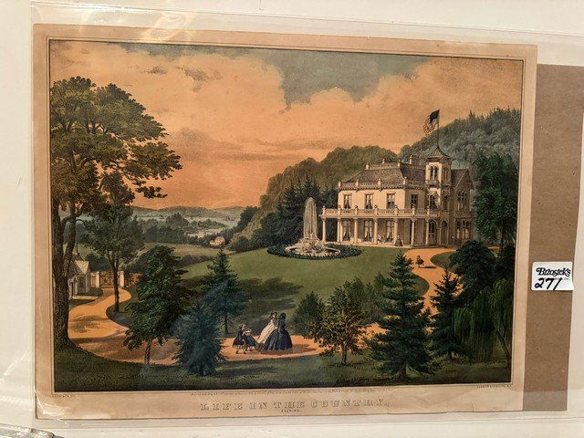 Life in the Country-Evening, Currier & Ives, Med. Folio, unframed (1 of 1)
