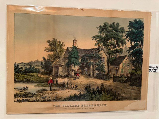 The Village Blacksmith N Currier, Med. Folio, unframed (1 of 1)