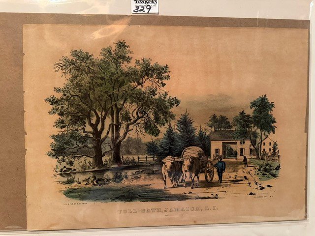 Tole-Gate Jamacia, NY N Currier, Sm. Folio: Tole-Gate Jamacia, NY N Currier, Sm. Folio, 16"w x 11.5"h