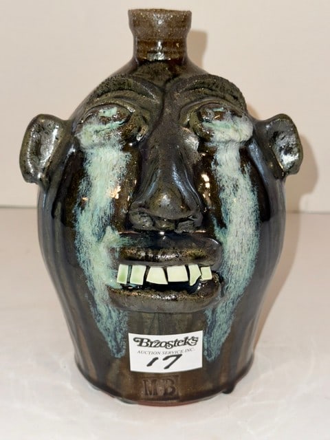MARVIN BAILEY FACE JUG, 8"H (1 of 3)