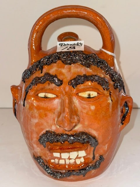 BILLY HUSSEY TOP HANDLED DEVIL FACE JUG (1 of 3)