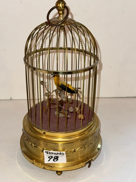 KEND SINGING BIRDCAGE MUSIC BOX: MADE IN W. GERMANY