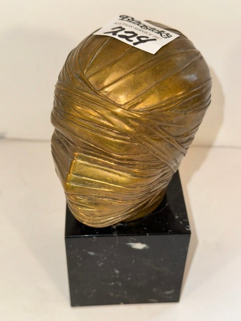 BRONZE WRAPPED MUMMY HEAD 241/250 (1 of 5)