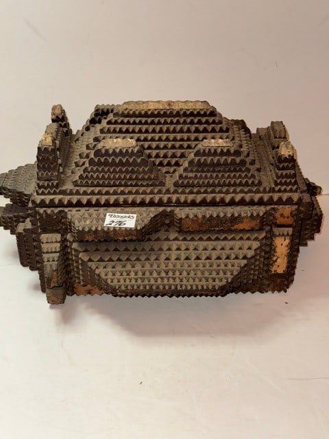 TRAMP ART COVERED BOX, 18"L X 14"D X 10"H (1 of 5)