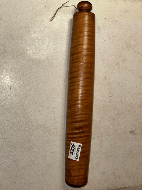 ANTIQUE TIGER MAPLE ROLLING PIN (1 of 1)