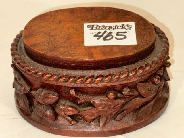 CARVED WALNUT VICTORIAN PAPER WEIGHT (1 of 3)