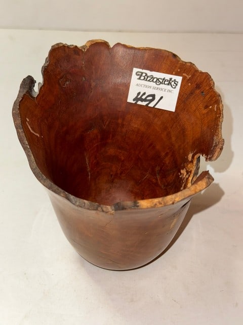 NATURAL TURNED BURL BOWL SIGN (1 of 3)