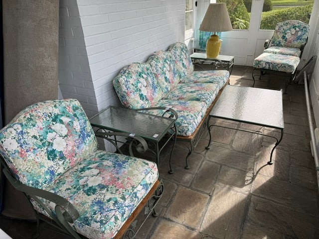 WROUGHT IRON 7 PC. PATIO SET (1 of 5)