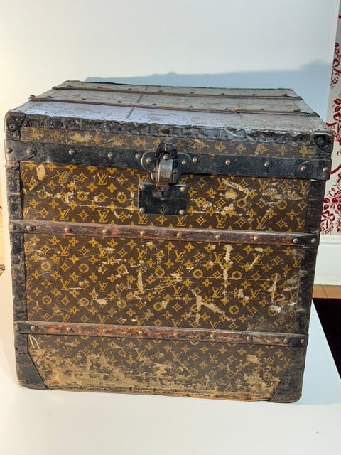 ANTIQUE LOUS VUITTON W/2 WOVEN TRUNK BASKETS, SERIAL NO 180848, EARLY 20TH CENTURY (1 of 14)
